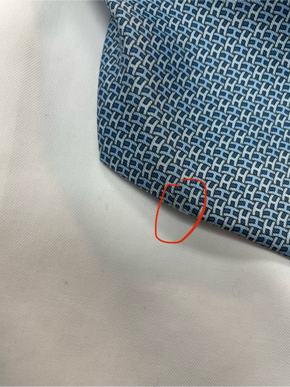 Hermes 100% Silk Men’s Tie Blue “Pont De H” 605837 IA - Picture 7 of 7